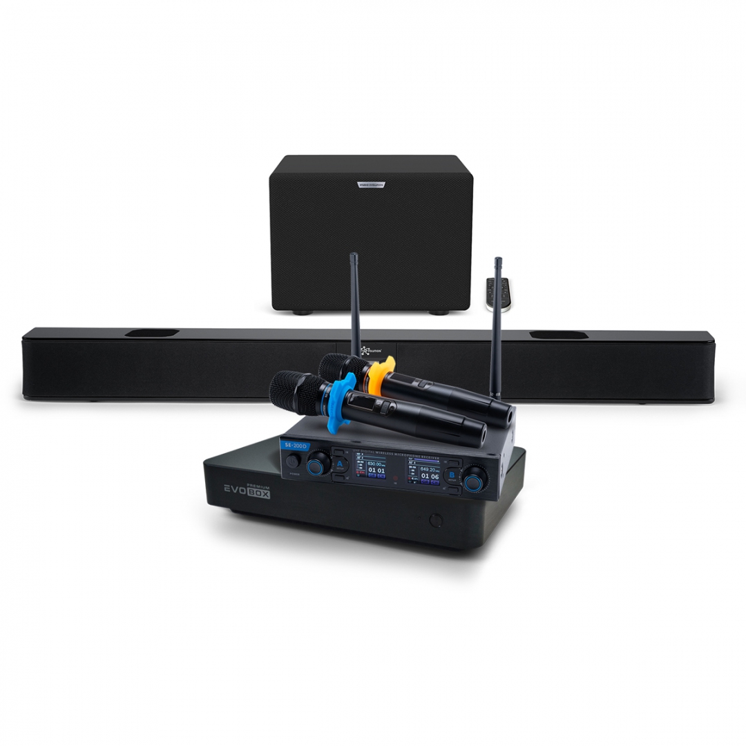 Hi-End караоке-система EVOBOX Premium + EvoSoundBar (саундбар с караоке) в Валуйках