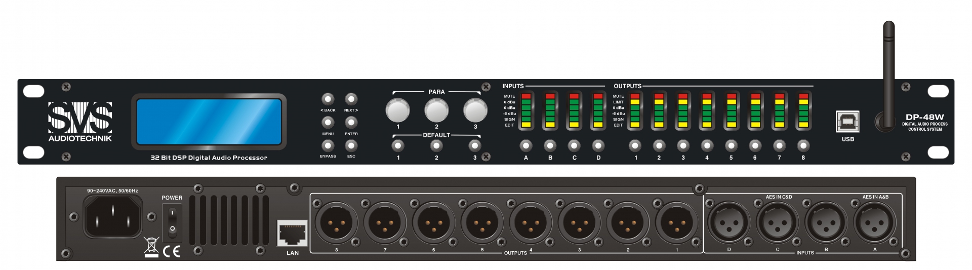 SVS Audiotechnik DP-48W Цифровой процессор: 4 входа 8 выходов в Валуйках